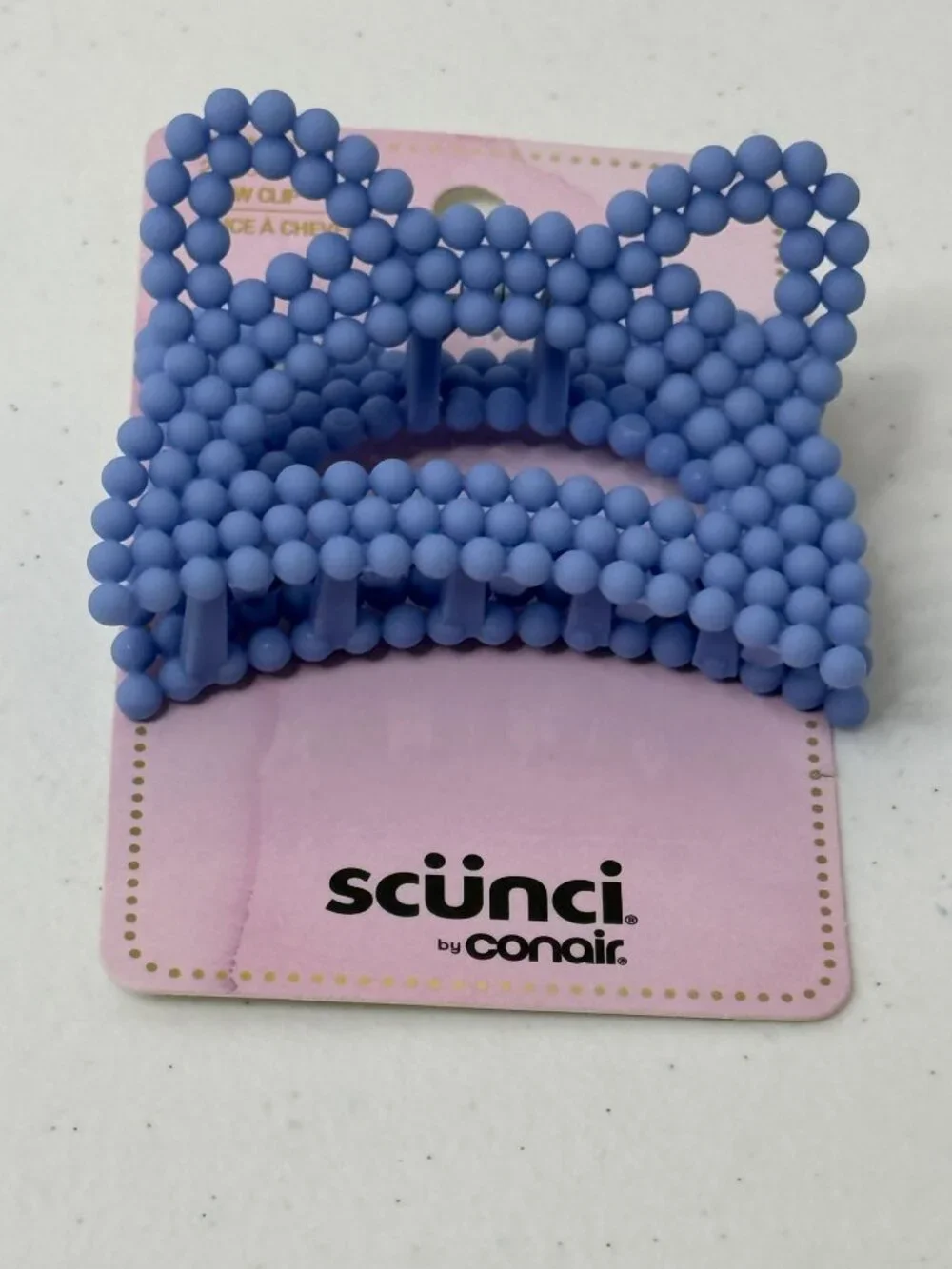 Scunci Blue Bubble Claw Hair Clip Large Matte Beaded New